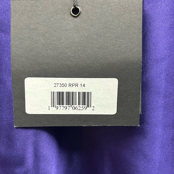 Mac Duggal Purple Long Sleeve Dress - Picture 6 of 6